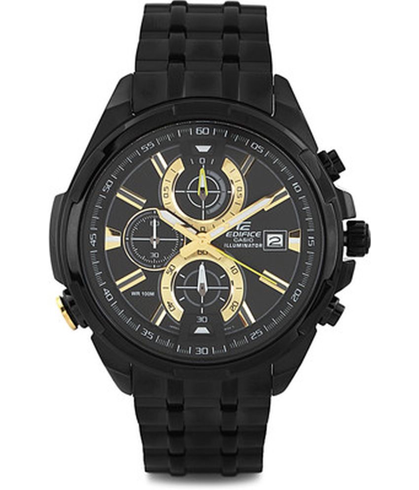 casio black chronograph watch