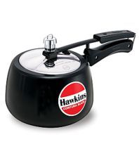 Hawkins Contura Black 3 Ltr Hard Anodised Pressure Cooker With Stainless Steel Lid