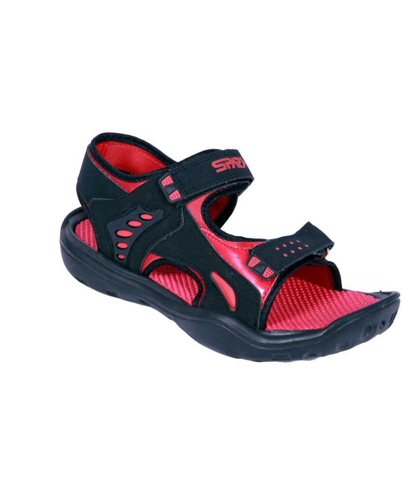 Buy Bata Red Synthetic Leather Men Sandals for Men