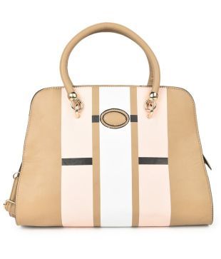 Adisa Beige Leather Shoulder Bag