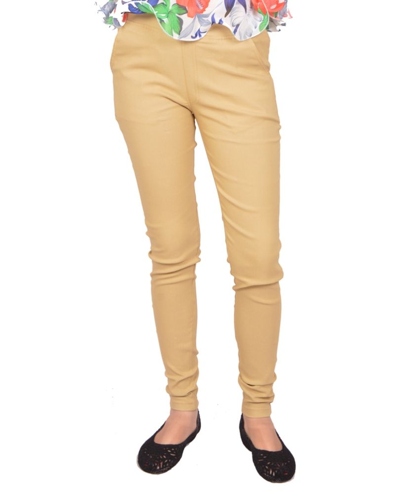 beige jeggings