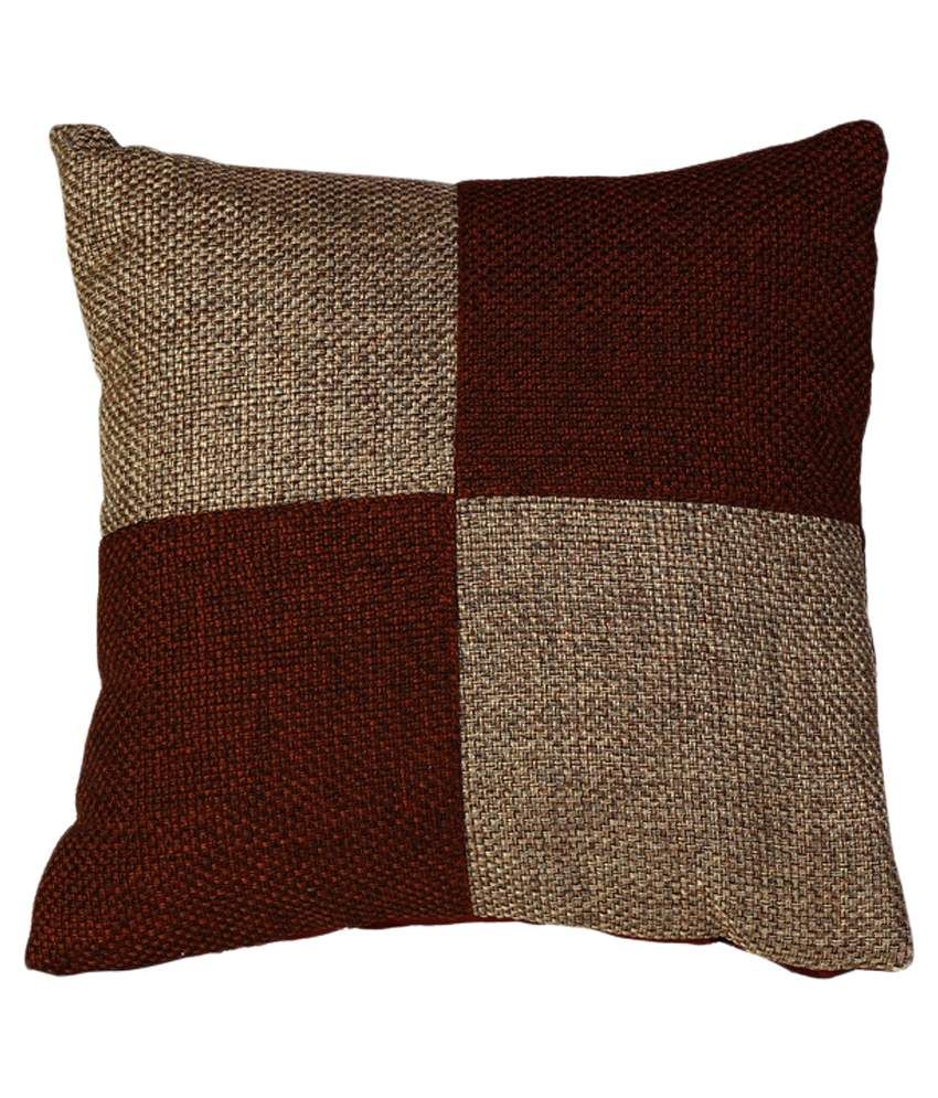 Kotton Brown and gray Cushion Cover Buy Online at Best Price Snapdeal