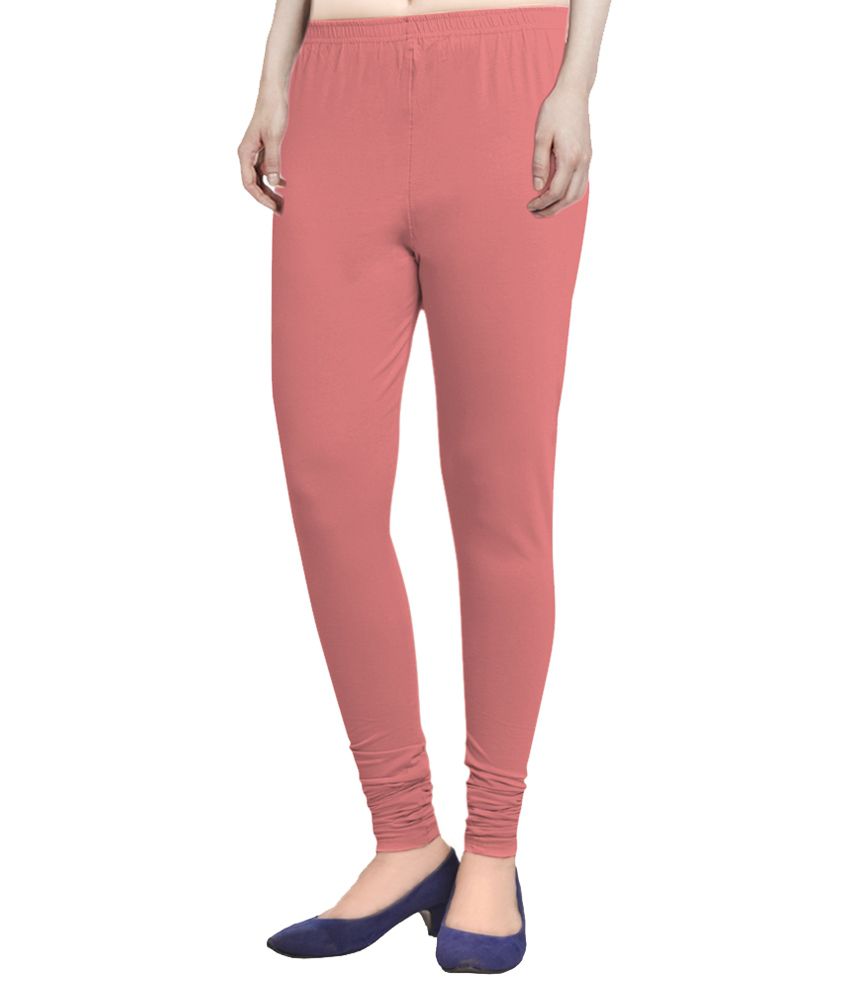 Pink Mid Waist Cotton Lycra Ankle Length Leggings at Rs 180 in Thane
