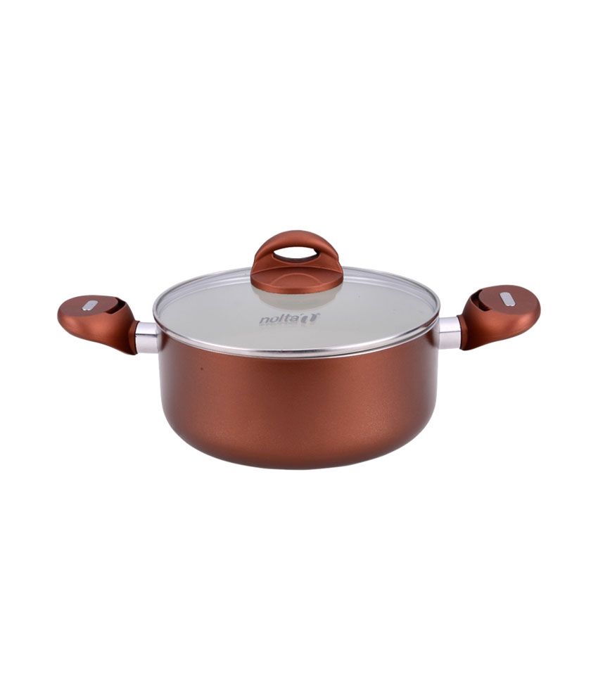 Nolta Non Stick Ceramic Biryani Casserol pot with Glass Buy Online at