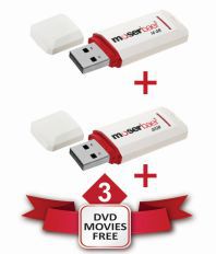 Moser Baer Knight 16 & 32 GB Pendrive Pack-2 White