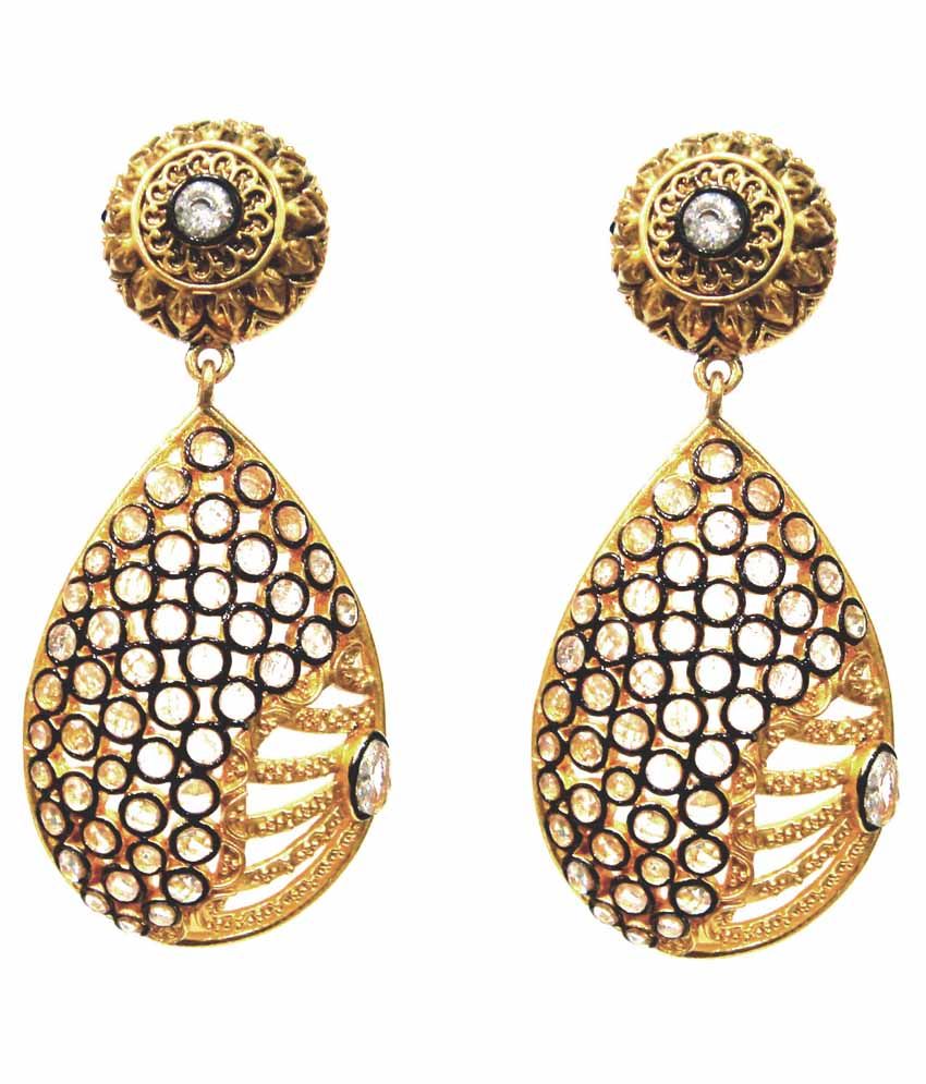 Tishya Gold Hanging Earrings: Buy Tishya Gold Hanging Earrings Online in India on Snapdeal