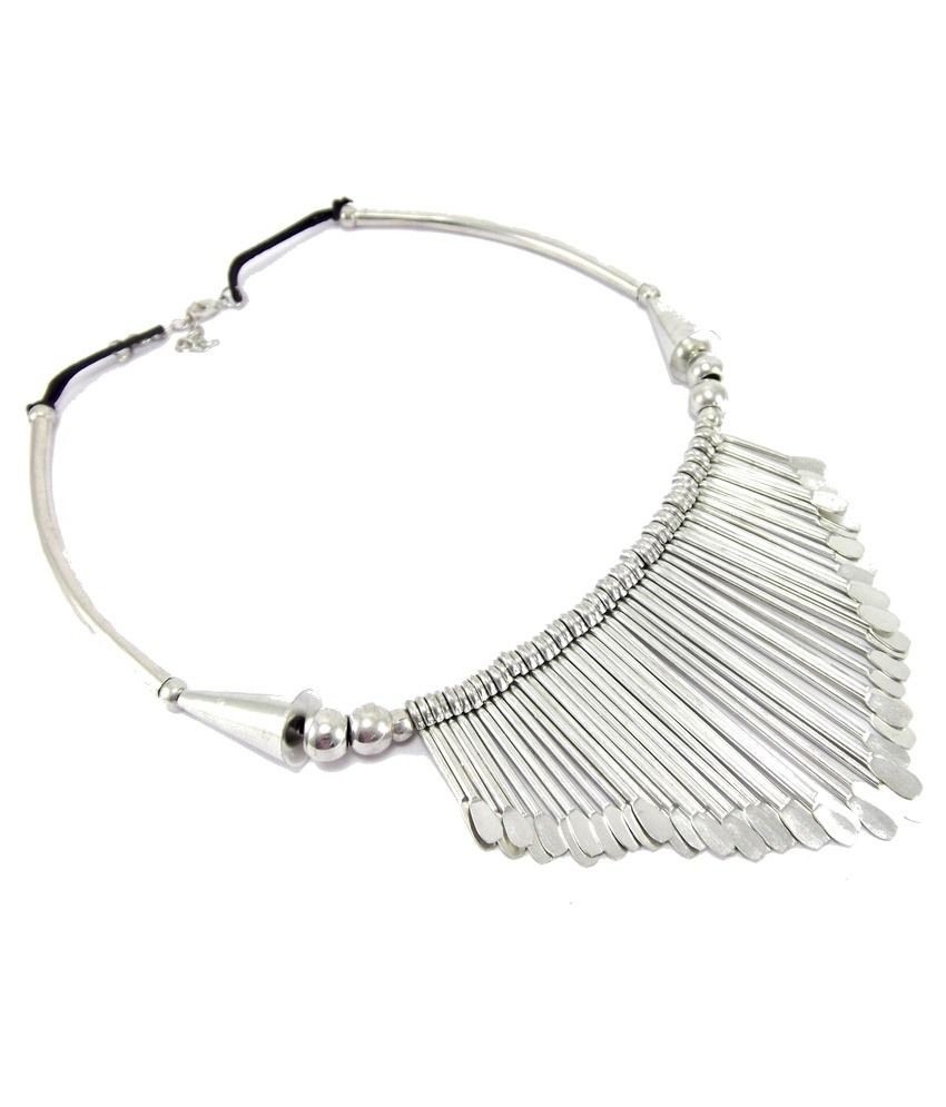 9Blings Silver Alloy Necklace Buy 9Blings Silver Alloy Necklace Online
