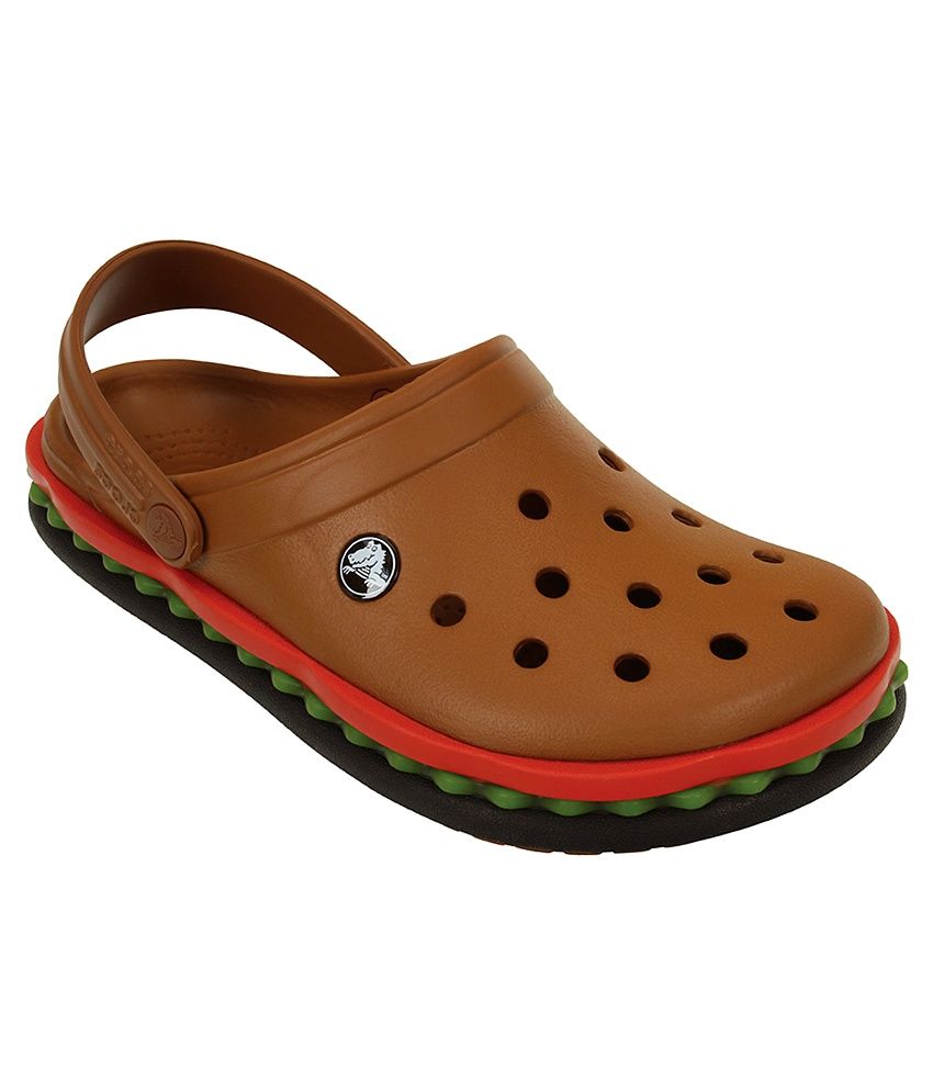 crocs tan shoes