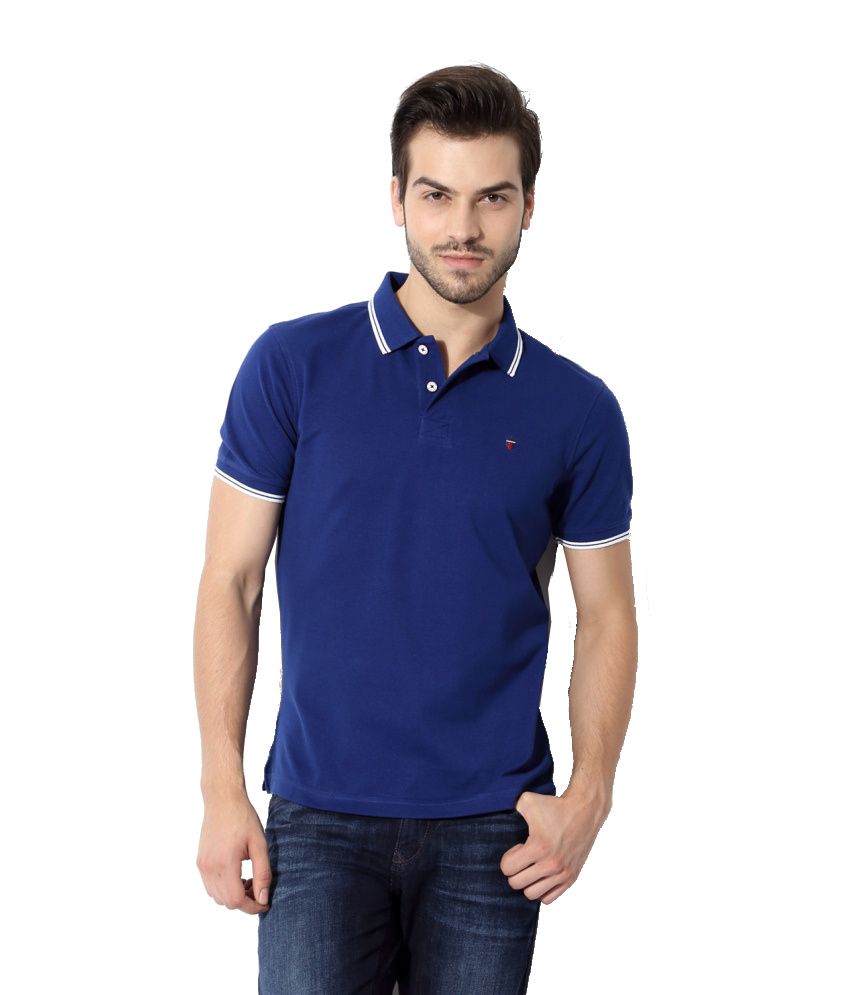 Louis Philippe Navy Cotton Polo T-shirts - Buy Louis Philippe Navy Cotton Polo T-shirts Online ...