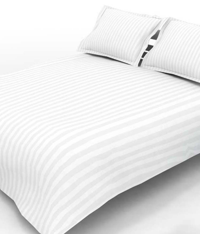 Blush White Striped Cotton Bedding Set Buy Blush White Striped Cotton Bedding Set Online At