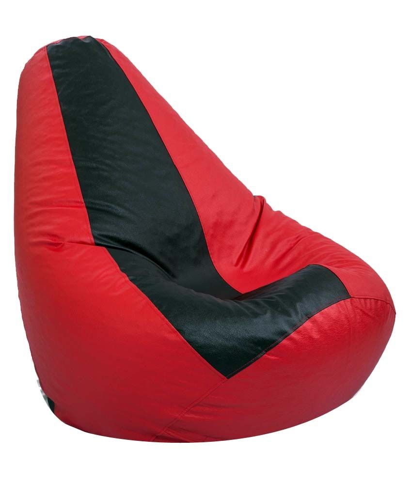 XXL Bean Bag with Beans in Black & Red Buy Online at Best Price in