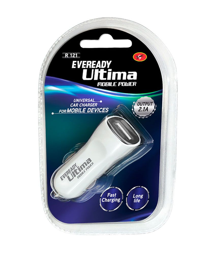 Eveready 2.1 A USB Car Charger at Rs. 179 from Snapdeal