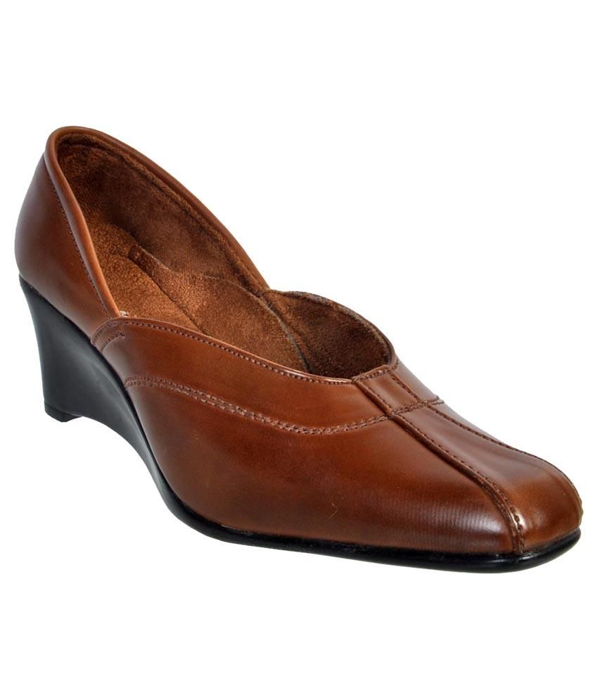 Wedge Heel Formal Shoes Price in India- Buy Jolly Jolla Brown Wedge ...