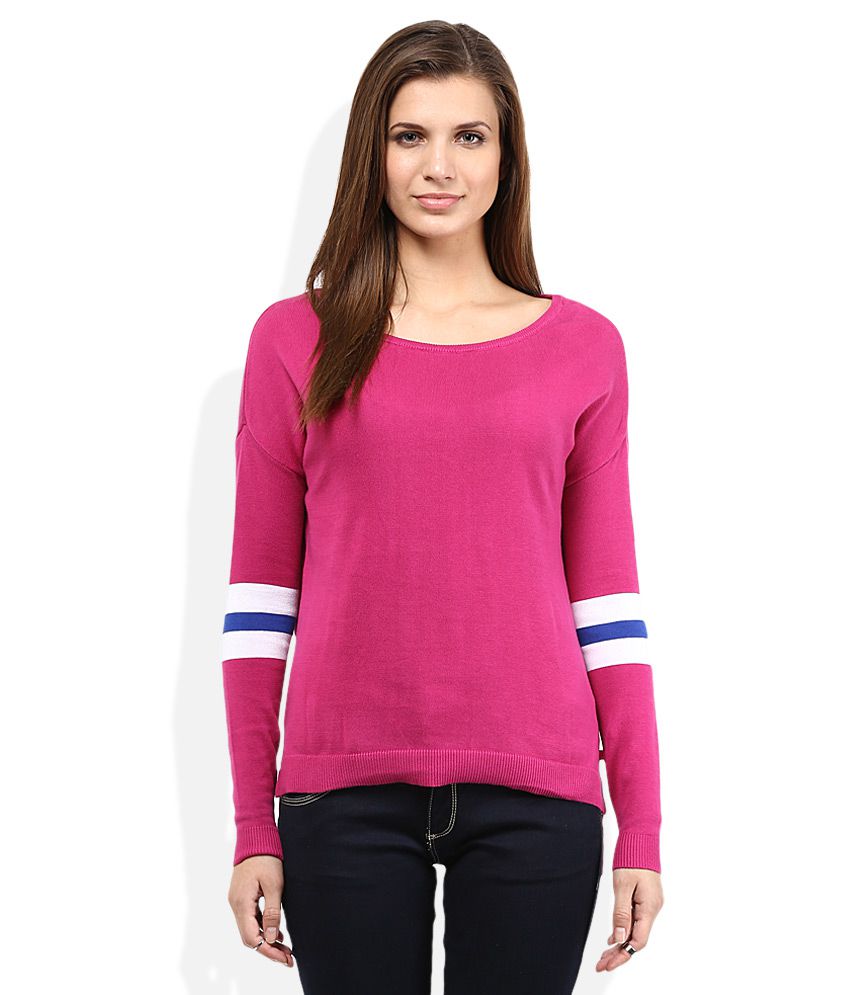 Buy United Colors of Benetton Fuchsia Pink Sweater Online at Best 