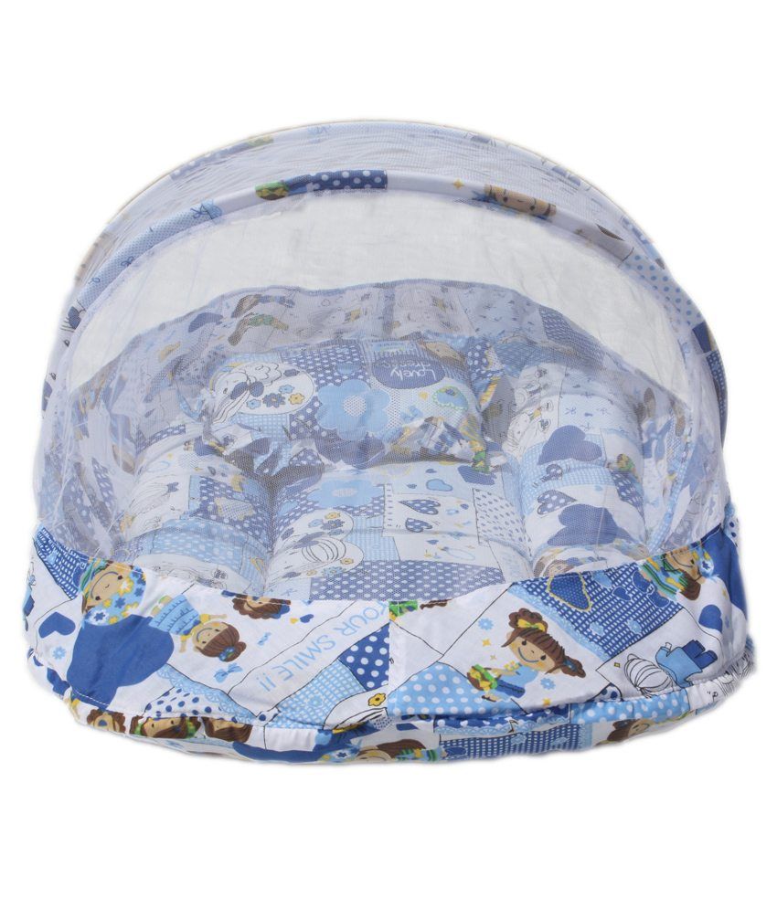 Amardeep Blue Cotton Baby Mattress Mosquito Nets Baby Bedding Products