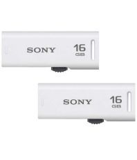 Sony Micro Vault 16GB USB Pen Drive (White) - Pack Of 2