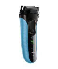 Braun Wet and Dry Series 3 3040 Shaver For Men (Black, Blue) 