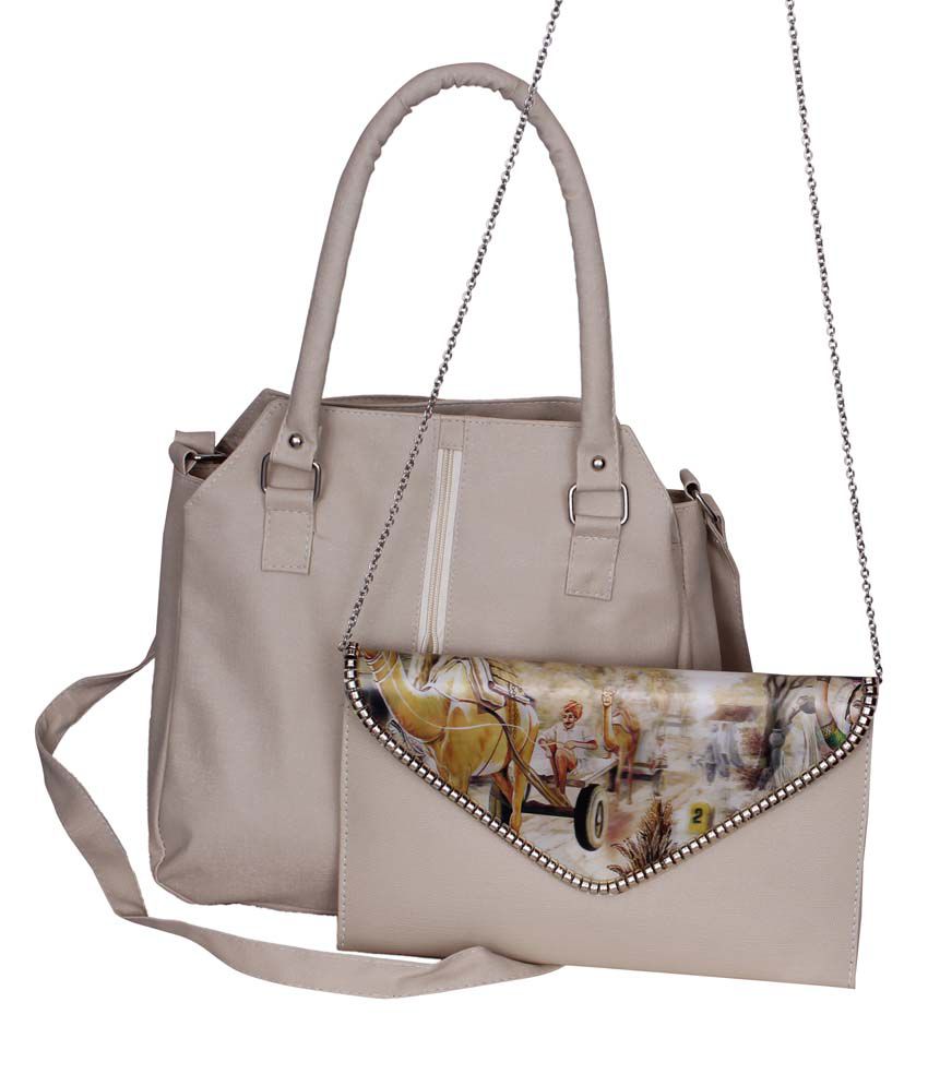 Buy Naaz Bags Collection Beige Combo Of Sling Bag And Clutch Bag at Best Prices in India - Snapdeal