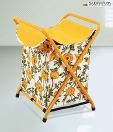Swayam Yellow & Green Floral Print Laundry Bag