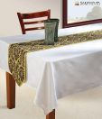 Swayam Black & Olive Green Dining Table Runner