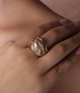 Spyra Brown Diamante Cocktail Ring