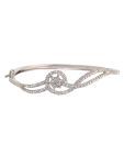 Shanti Pretty Silver Bangle Style Bracelet