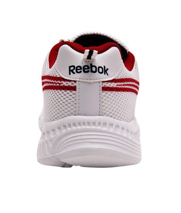 Reebok Enthusiastic White & Red Sports Shoes