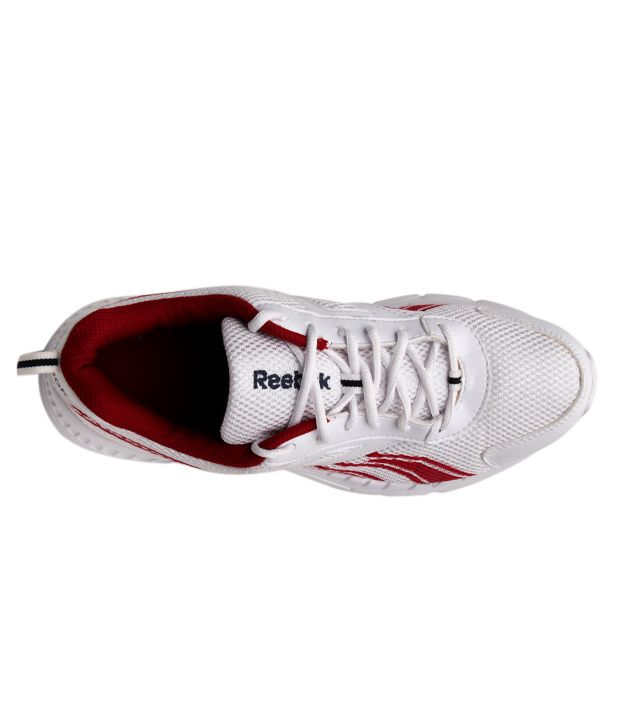 Reebok Enthusiastic White & Red Sports Shoes