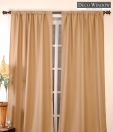 Deco Window Plain Self Design Beige Curtain