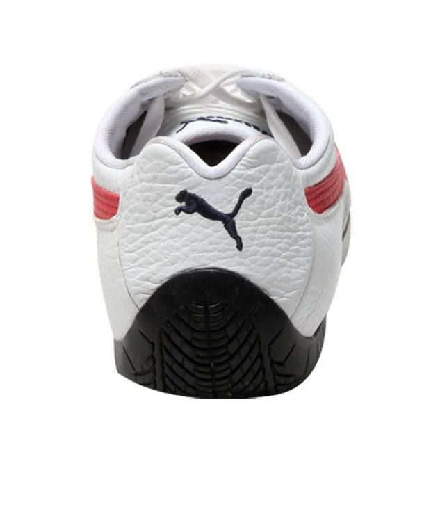 Puma Dynamic White & Red Sports Shoes
