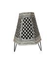 48craft Leather White & Black  Lamp Shade