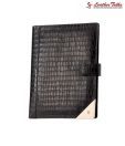 Leather Talks Black Croc Print Writing Pad