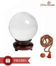 Divine Miracles Big Clear Crystal Ball With Rotating Stand