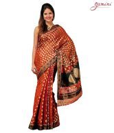 Gamini Rust Traditonal Art Silk Saree