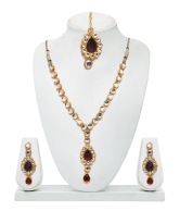 Adhira Dazzling Jadau Style Traditional Necklace Set