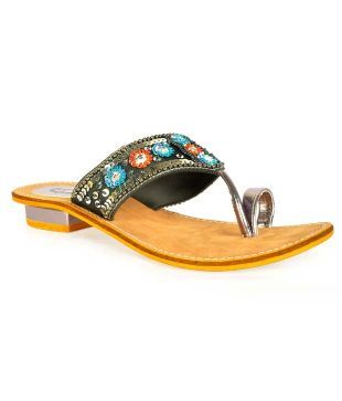 F3 Modish Silver Slip-on Heels