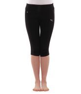 Puma Black Poly-Cotton 3/4th Tights