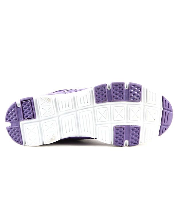 Liberty Force10 Gripping Purple & White Sports Shoes