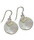 Aiva MOP Round Earrings