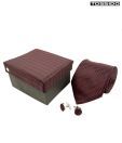 Tossido Trendy Maroon & Black Necktie & Cufflinks Gift Set