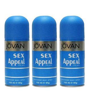 Jovan Men Sex Appeal Deo Pack of 3-Each 150 ml