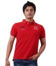 Crosscreek Red Polo Half Sleeves T-Shirt
