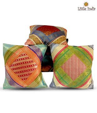 Little India Ethnic Hand Brocade Work Cushion Cover Set-5 pcs