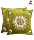Home Velvet Green Cushion Cover Set-2 pcs
