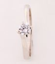 Lencia CZ Studded Sleek Sterling Silver Ring