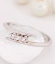 Lencia CZ Studded Fancy Sterling Silver Ring