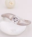 Lencia Exquisite CZ Studded Sterling Silver Ring