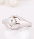 Lencia Pearl Studded Graceful Sterling Silver Ring