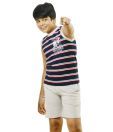 SDL By Sweetdreams Navy Blue & White Night Suit For Kids
