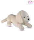 Soft Buddies White Lying Dog - 35 cm